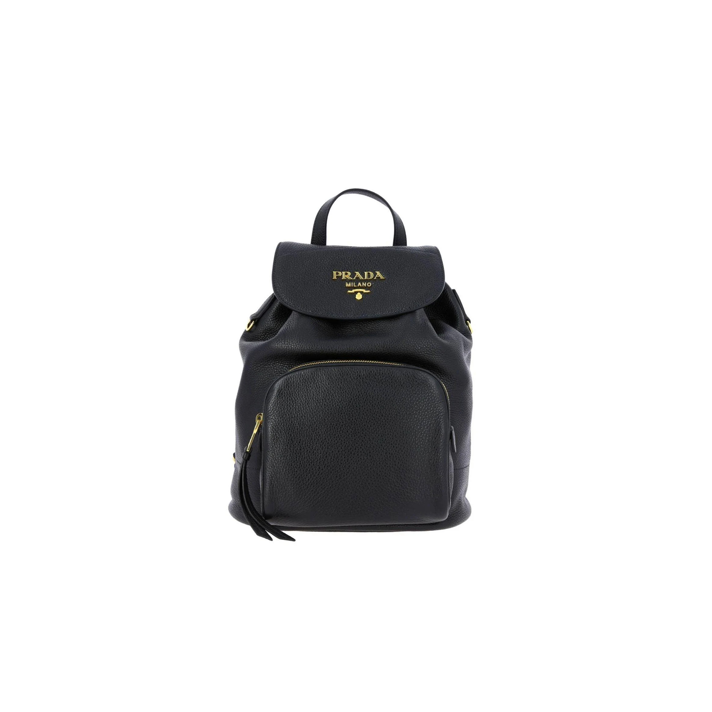 PRADA VITELLO DAINO CINCH BACKPACK BLACK 1BZ035 (31*24*16cm) 